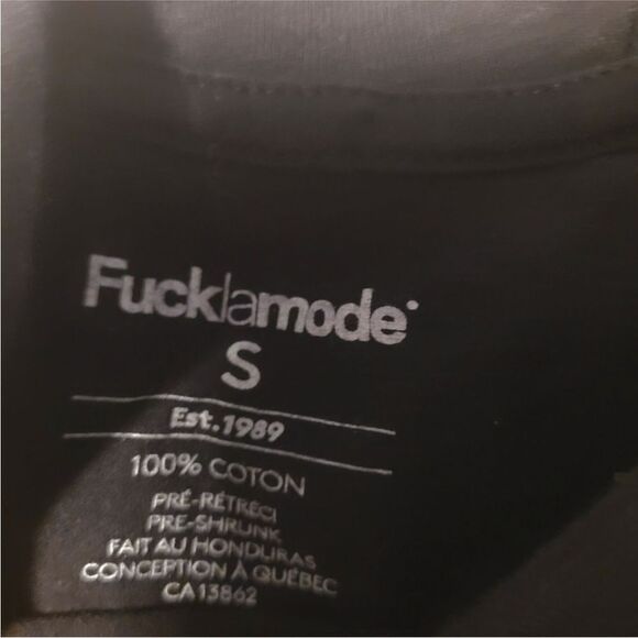 Fucklamode Black Graphic T-Shirt  pre-shrunk  unisex size Small - Picture 5 of 5